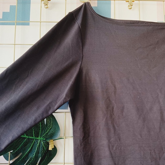 Zara basics body tight stretchy brown top - Picture 3 of 3